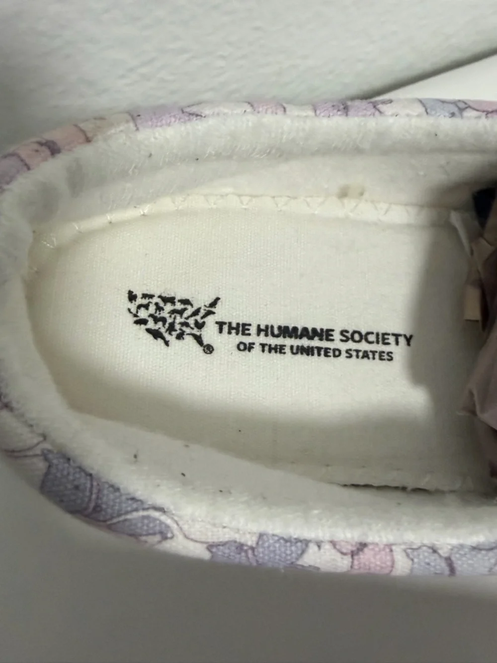 Humane Society of America Cat Feline Print Pink Lavender & White - New - 7